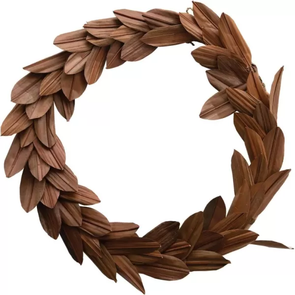 imageCreative CoOp 22quot Round Dried Buri Palm Leaf Wreath Brown