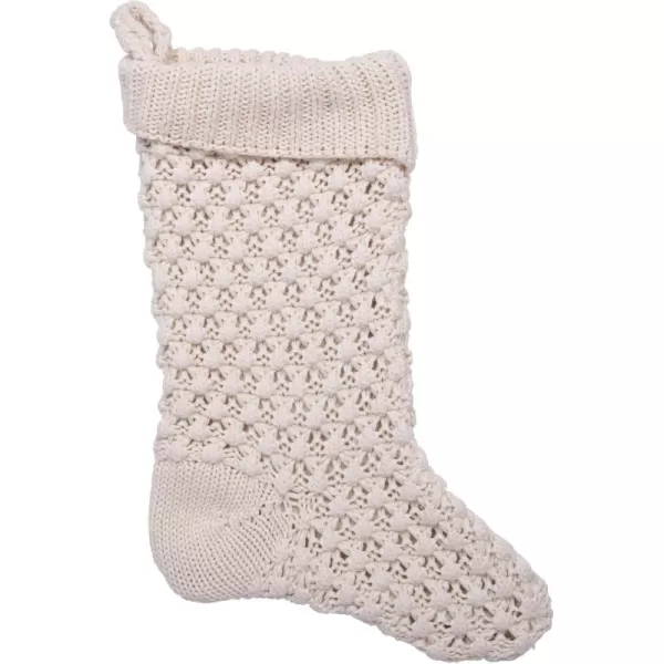 imageCreative CoOp Cotton Knit Thick Texture Stocking Cream