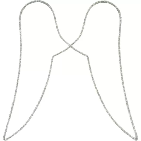 imageCreative CoOp Glass Beaded Metal Angel Wings Silver Finish