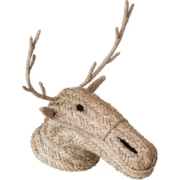 imageCreative CoOp HandWoven Seagrass Deer Head Wall Dcor Natural