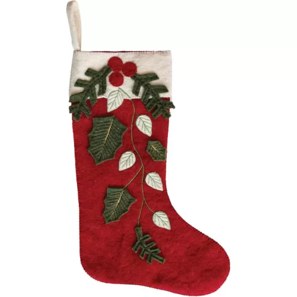 imageCreative CoOp Multicolor Holly Berry Elegance Wool Stocking