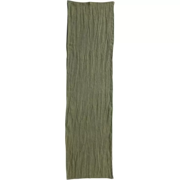 imageCreative CoOp Stonewashed Linen Table Runner Green