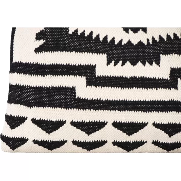 imageBlack ampamp Cream Square Kilim Cotton Pillow