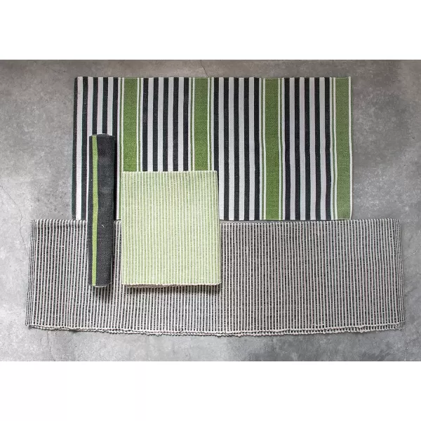 imageCreative CoOp 3 x 5 Black ampamp White Cotton Striped Dhurrie RugBlack and White