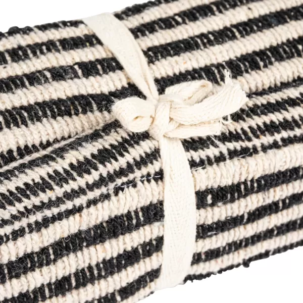 imageCreative CoOp 3 x 5 Black ampamp White Cotton Striped Dhurrie RugBlack and White