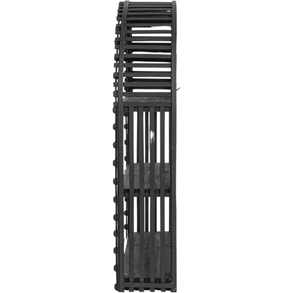 imageCreative CoOp Arched Bamboo and Wood Wall Shelf Black