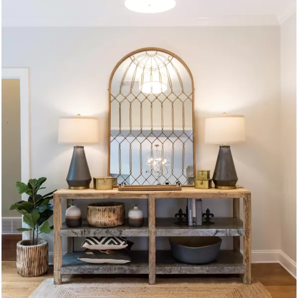 imageCreative CoOp Arched Mirror with Iron Cage Design