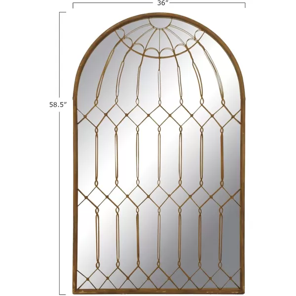 imageCreative CoOp Arched Mirror with Iron Cage Design