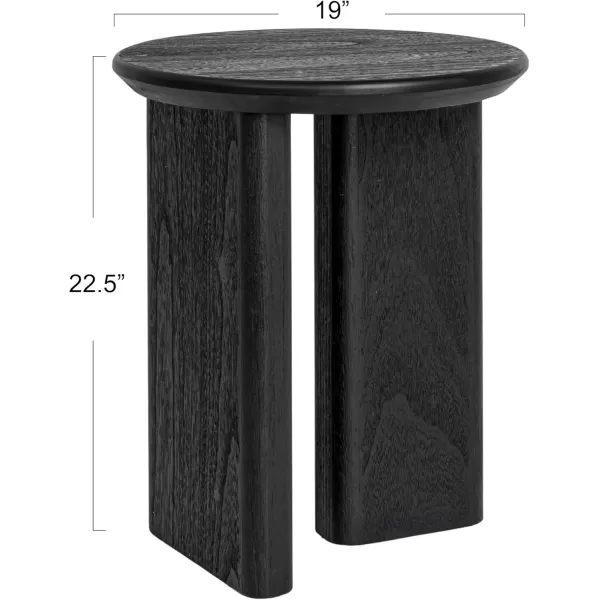 imageCreative CoOp Asymmetrical Firwood Round End Table Black