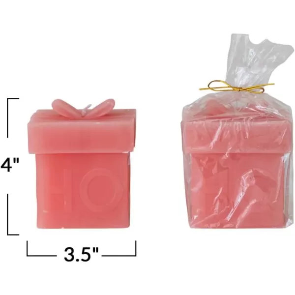 imageCreative CoOp Decorative MerryBright Gift Box Candle Pink