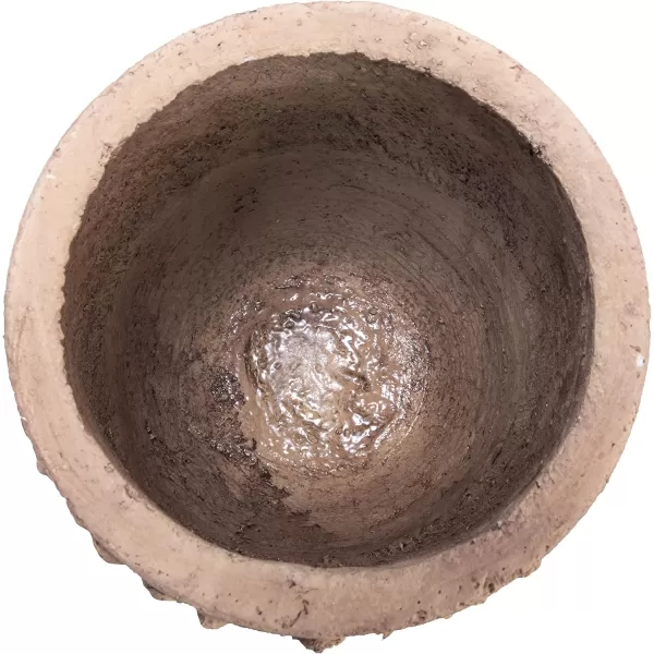 imageCreative CoOp Distressed Terra Cotta Hobnail Planter WhiteBeige