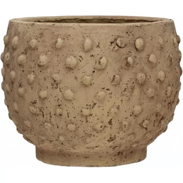 imageCreative CoOp Distressed Terra Cotta Hobnail Planter WhiteBeige