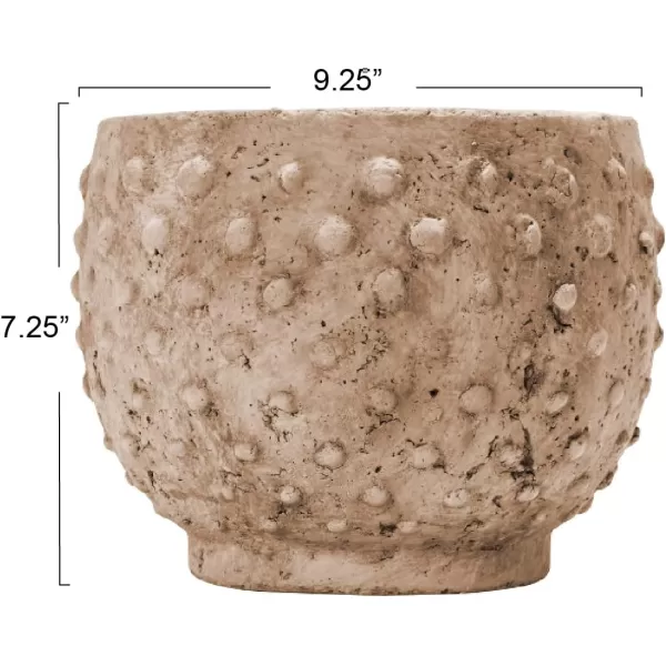 imageCreative CoOp Distressed Terra Cotta Hobnail Planter WhiteBeige