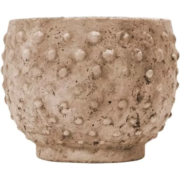 imageCreative CoOp Distressed Terra Cotta Hobnail Planter WhiteBeige
