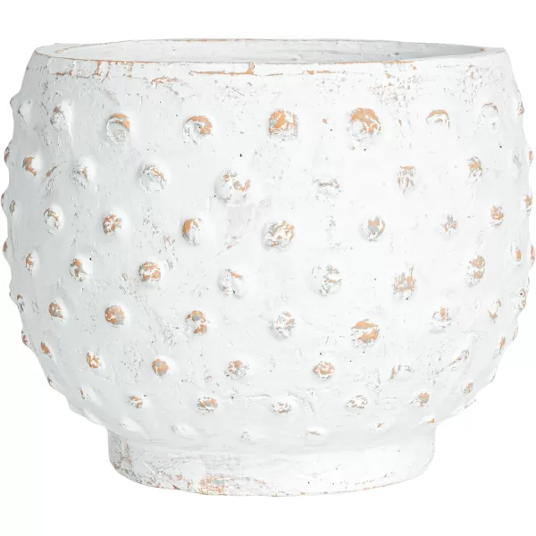 imageCreative CoOp Distressed Terra Cotta Hobnail Planter WhiteWhite