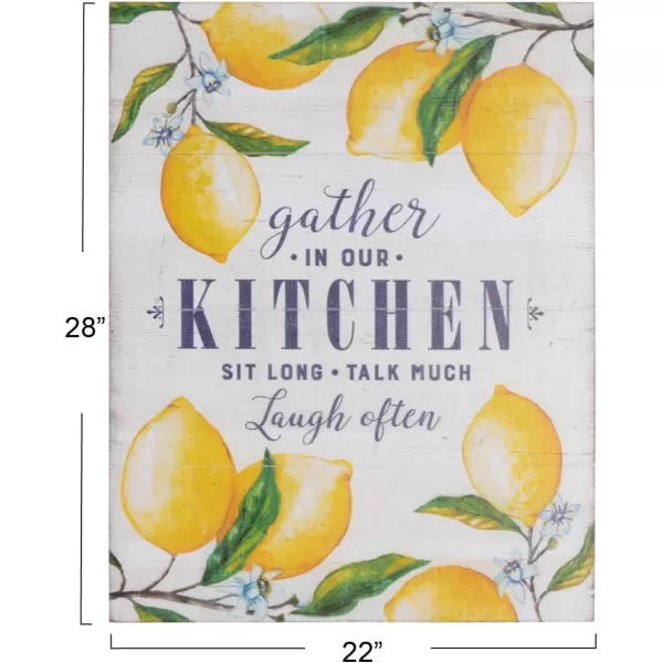 imageCreative CoOp Gather in Our Kitchen Wood Wall Dcor with Lemons