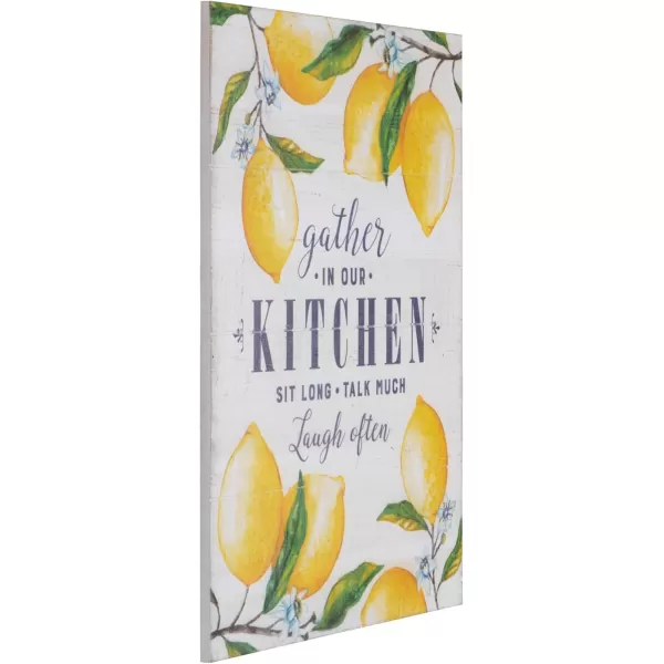 imageCreative CoOp Gather in Our Kitchen Wood Wall Dcor with Lemons