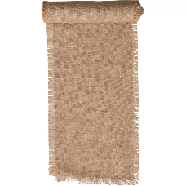 imageCreative CoOp Natural 6 Yard Woven Torn Jute Fabric Roll with Metallic Gold Thread
