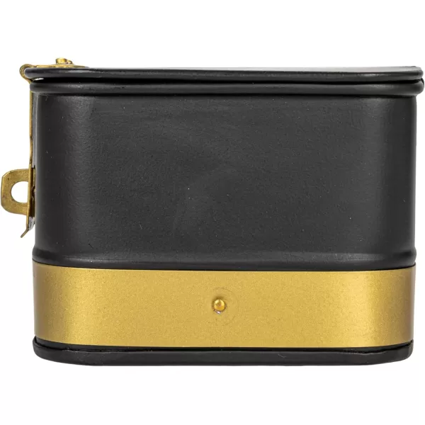 imageCreative CoOp Nestable Square Metal Storage Boxes with Hasp Lock Black Set of 3Black