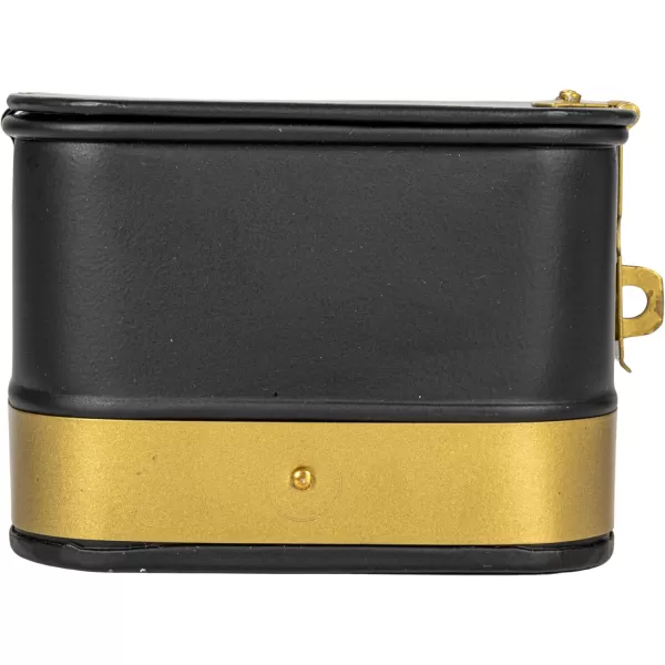 imageCreative CoOp Nestable Square Metal Storage Boxes with Hasp Lock Black Set of 3Black