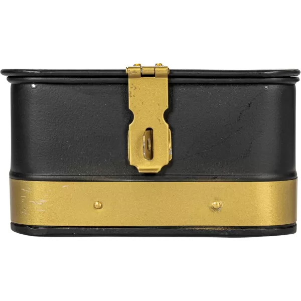 imageCreative CoOp Nestable Square Metal Storage Boxes with Hasp Lock Black Set of 3Black