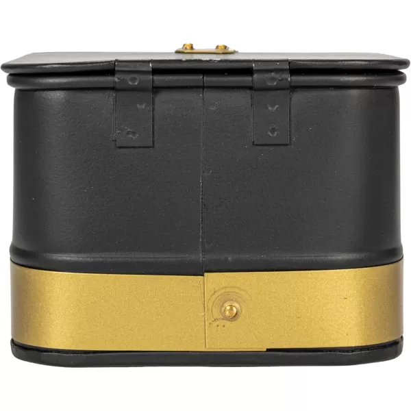 imageCreative CoOp Nestable Square Metal Storage Boxes with Hasp Lock Black Set of 3Black