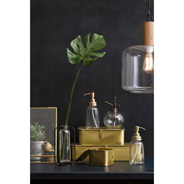imageCreative CoOp Nestable Square Metal Storage Boxes with Hasp Lock Black Set of 3Gold