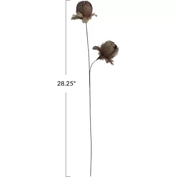 imageCreative CoOp Organic Feather Flower Stem Decor Taupe