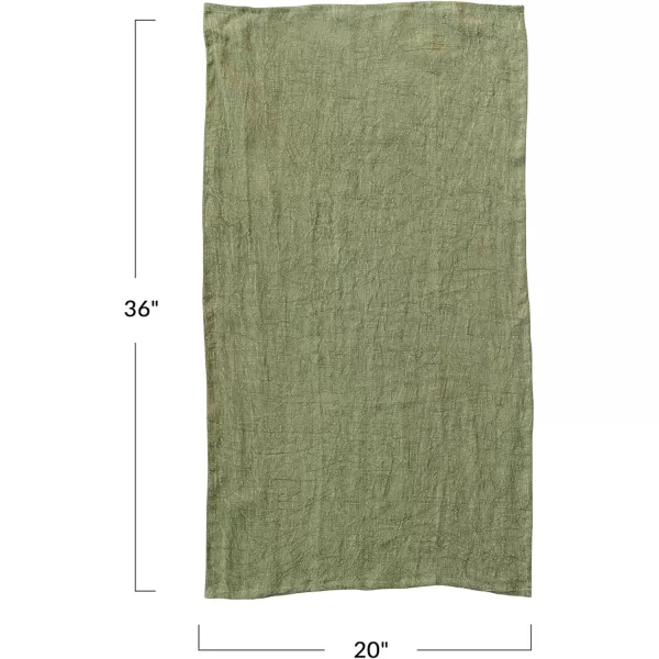 imageCreative CoOp Oversized Stonewashed Linen Tea Towel Green