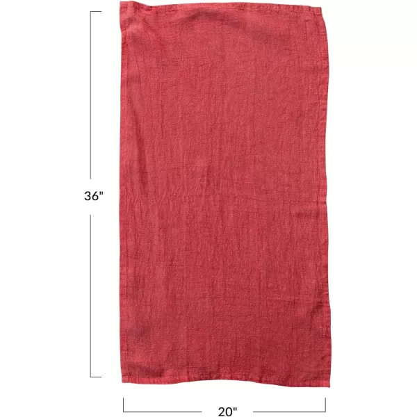 imageCreative CoOp Oversized Stonewashed Linen Tea Towel Red