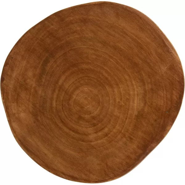 imageCreative CoOp Small Paulownia Wood Pedestal with Metal LegsDark Brown