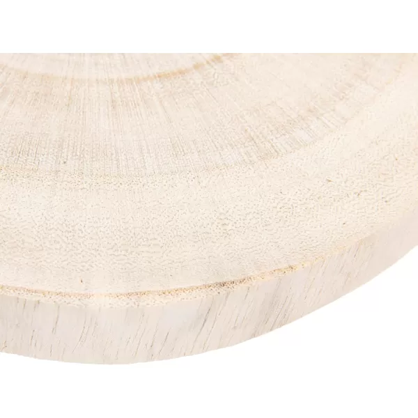 imageCreative CoOp Small Paulownia Wood Pedestal with Metal LegsNatural Finish