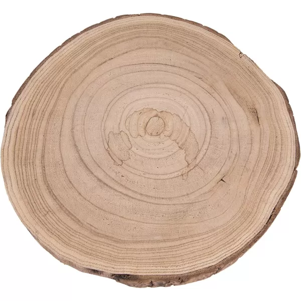imageCreative CoOp Small Paulownia Wood Pedestal with Metal LegsRaw Finish