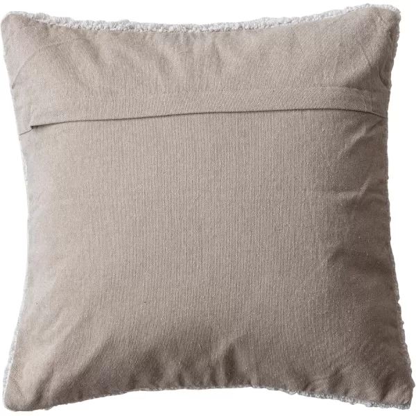 imageCreative CoOp Square Cotton Tufted Pillow with Snowflake and Chambray Back Blue Natural Mint