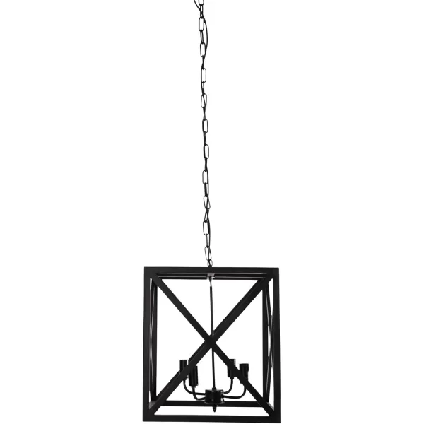 imageCreative CoOp Square Wood and Metal ChandelierBlack