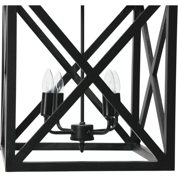 imageCreative CoOp Square Wood and Metal ChandelierBlack