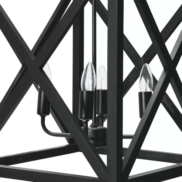 imageCreative CoOp Square Wood and Metal ChandelierBlack