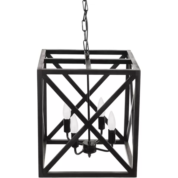 imageCreative CoOp Square Wood and Metal ChandelierBlack
