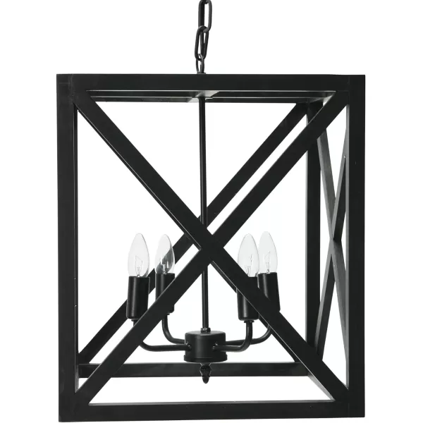imageCreative CoOp Square Wood and Metal ChandelierBlack