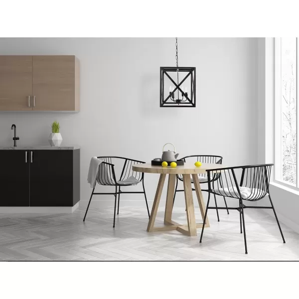 imageCreative CoOp Square Wood and Metal ChandelierBlack
