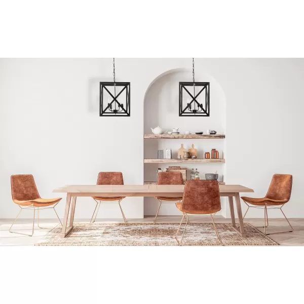 imageCreative CoOp Square Wood and Metal ChandelierBlack