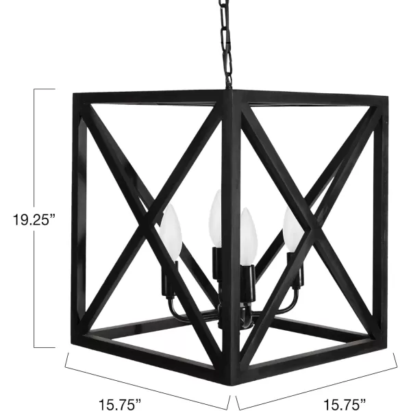 imageCreative CoOp Square Wood and Metal ChandelierBlack