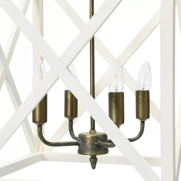 imageCreative CoOp Square Wood and Metal ChandelierWhite