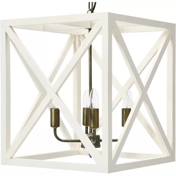 imageCreative CoOp Square Wood and Metal ChandelierWhite