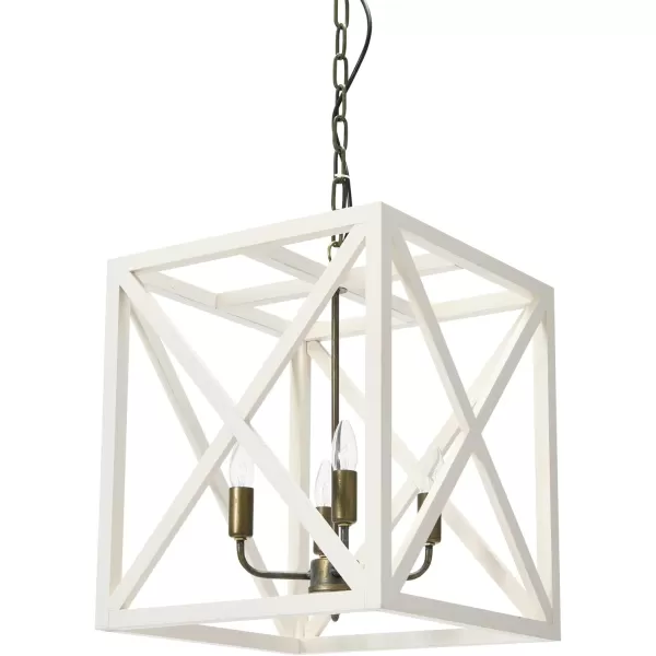 imageCreative CoOp Square Wood and Metal ChandelierWhite