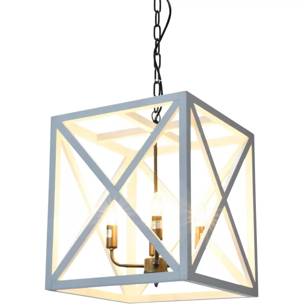 imageCreative CoOp Square Wood and Metal ChandelierWhite