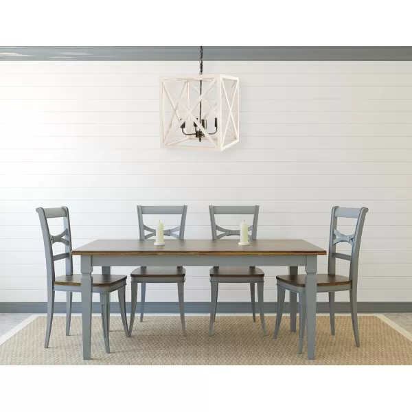 imageCreative CoOp Square Wood and Metal ChandelierWhite