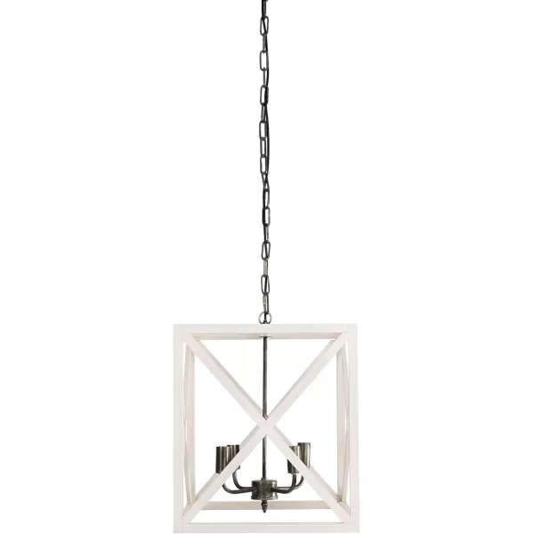 imageCreative CoOp Square Wood and Metal ChandelierWhite