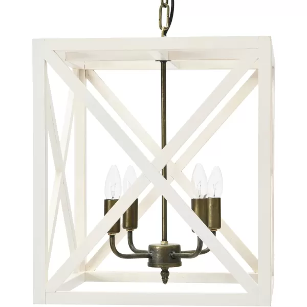 imageCreative CoOp Square Wood and Metal ChandelierWhite