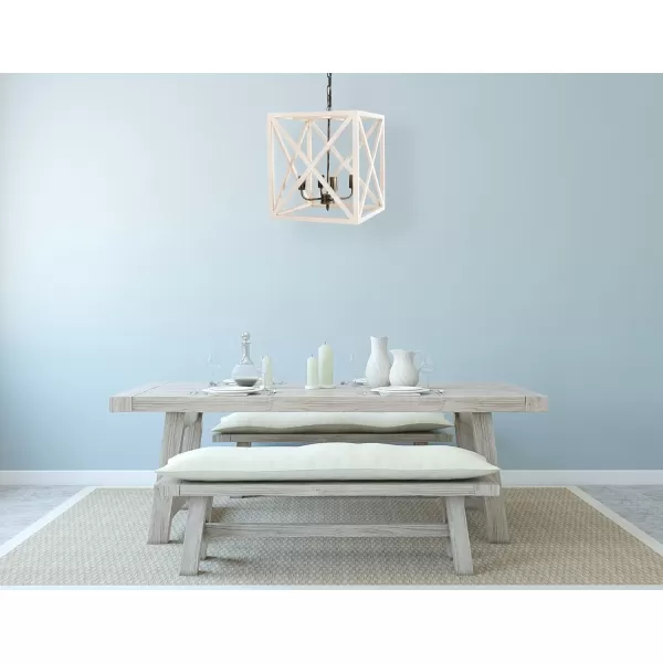 imageCreative CoOp Square Wood and Metal ChandelierWhite